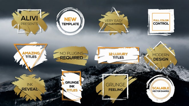 Grunge Ink Titles: After Effects Templates