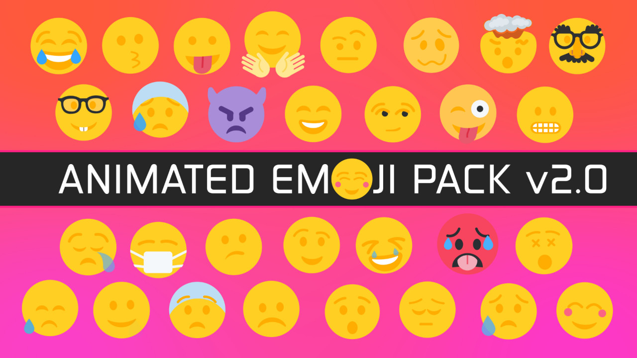 animated emoticons pack after effects template free download