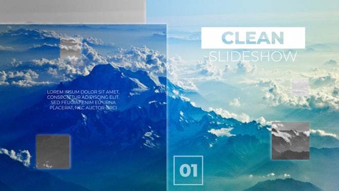 Clean Slideshow: After Effects Templates