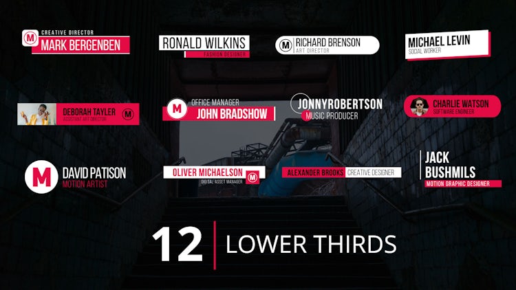Lower Thirds v.1: After Effects Templates