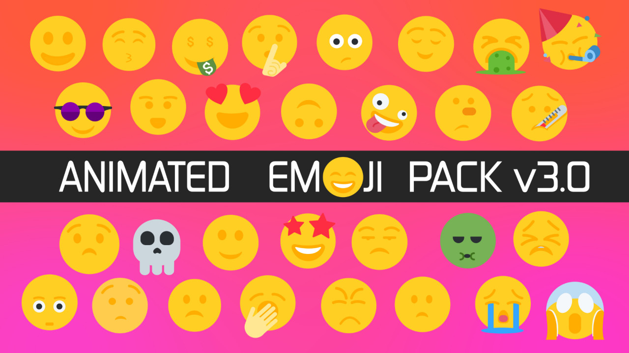 animated emoticons pack after effects template free download