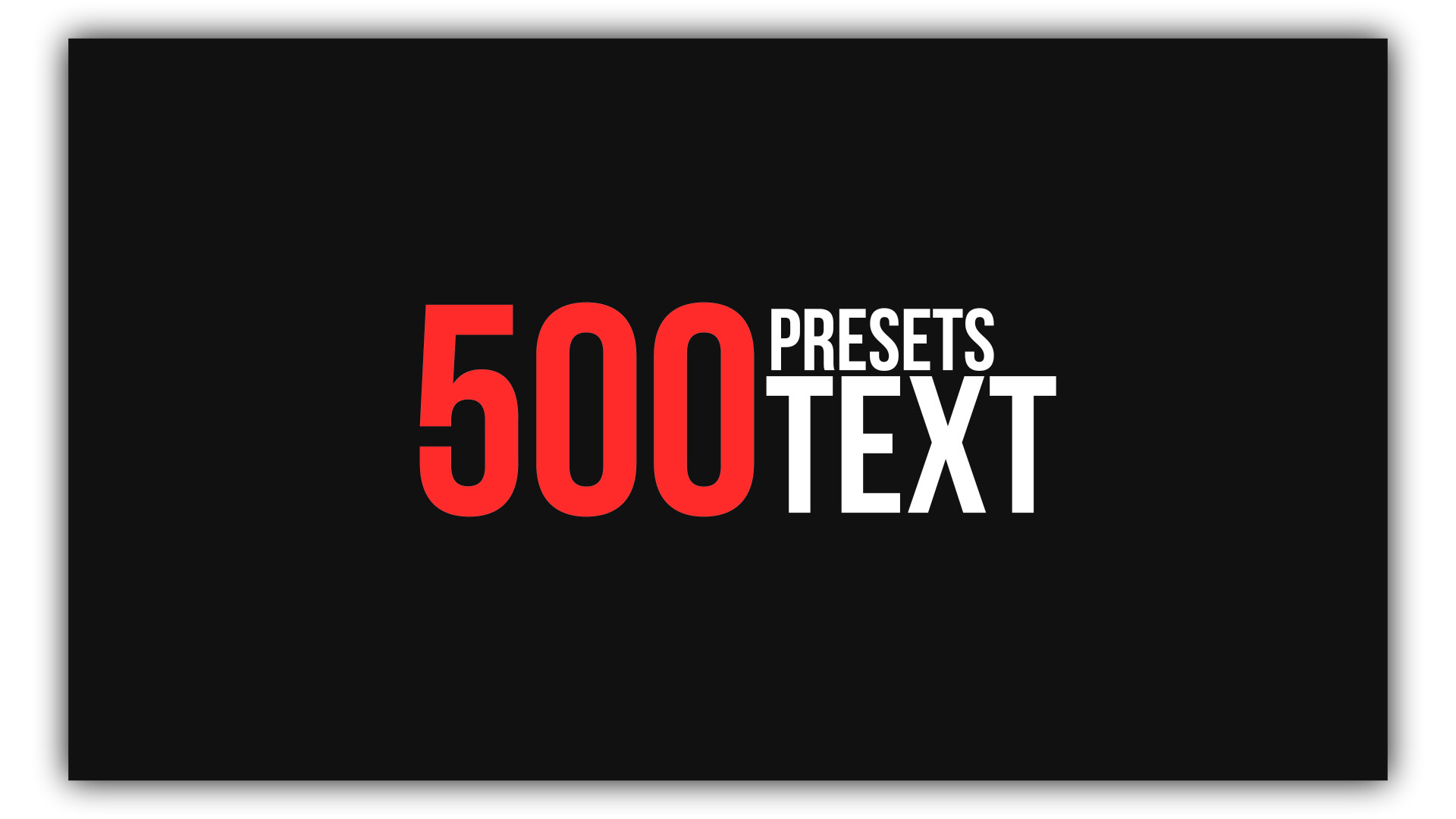 500 Text  Animation  Pack After  Effects  Presets Motion Array