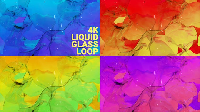 Colorful Rigid Waves Loops Stock Motion Graphics Motion Array