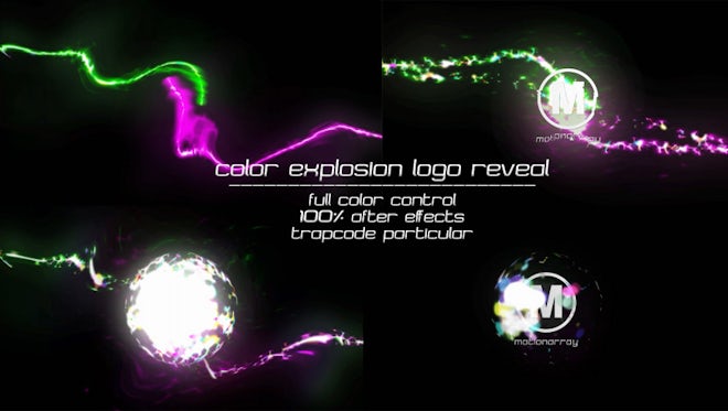 Color Explosion Logo Reveal After Effects Templates Motion Array