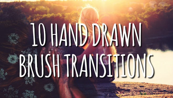 10 Hand Drawn Brush Transitions: Stock Motion Graphics